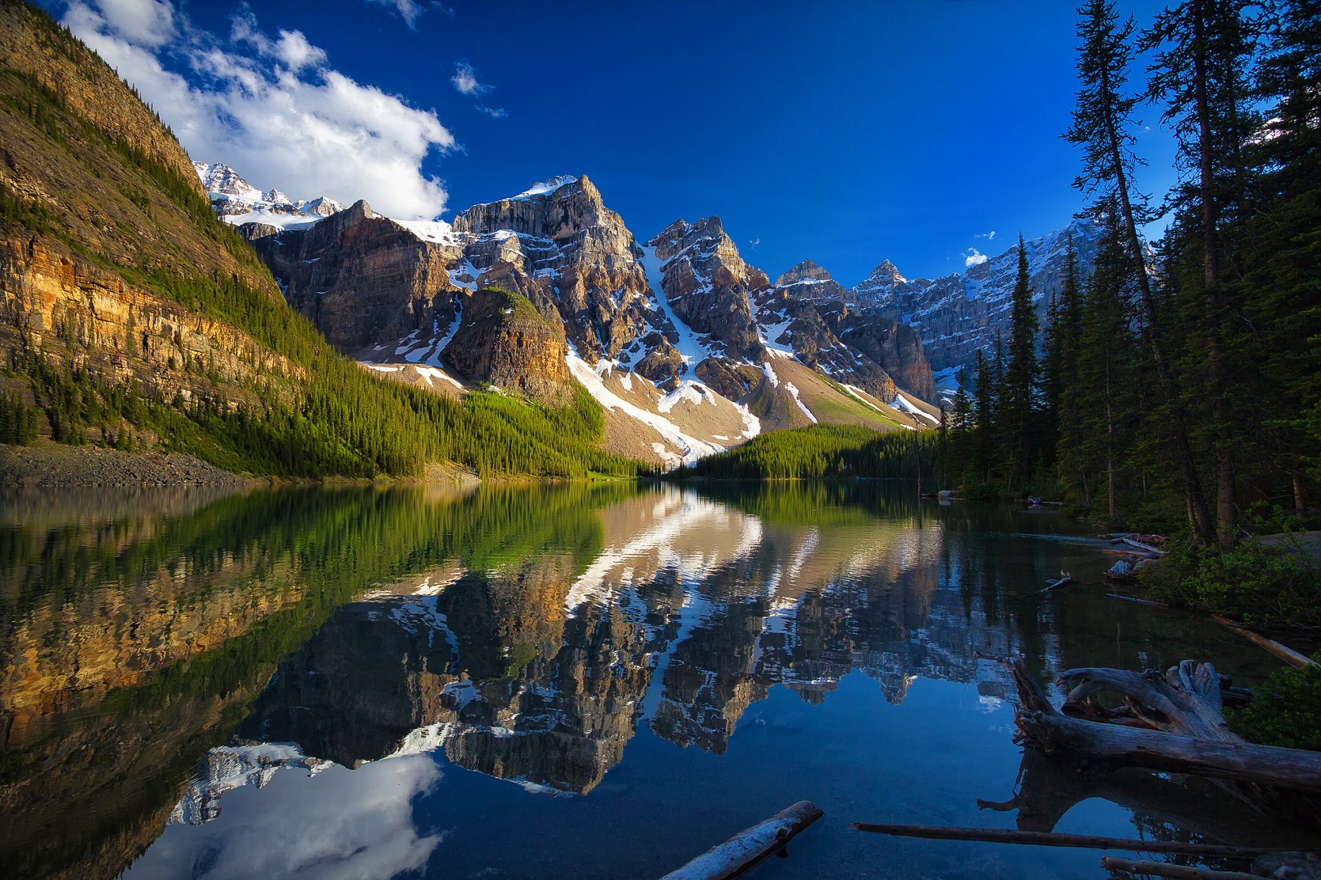 moraine parque nacional banff alberta canadá valle de los diez picos lago moraine banff montañas lago árboles reflexión