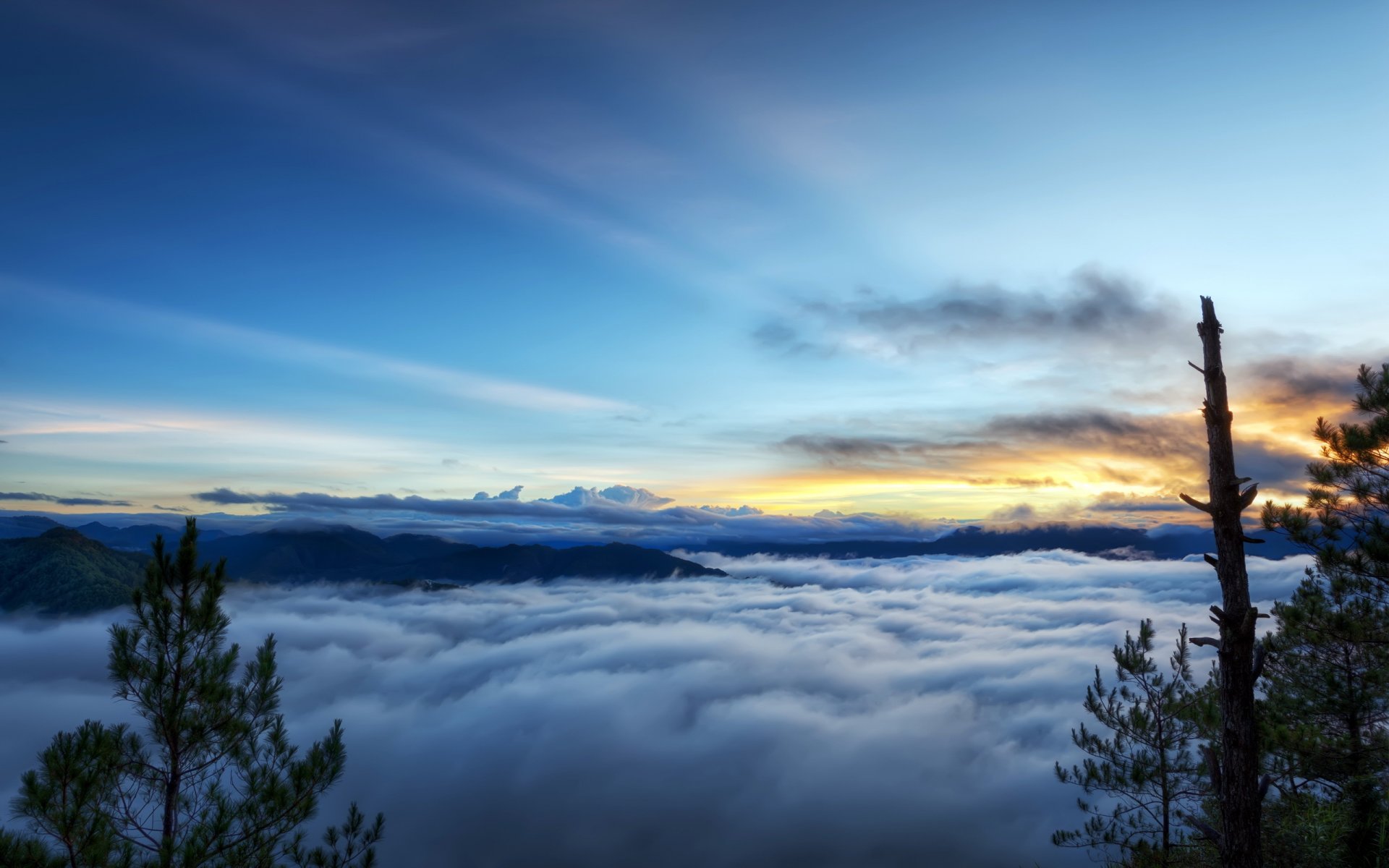 coucher de soleil ciel paysage