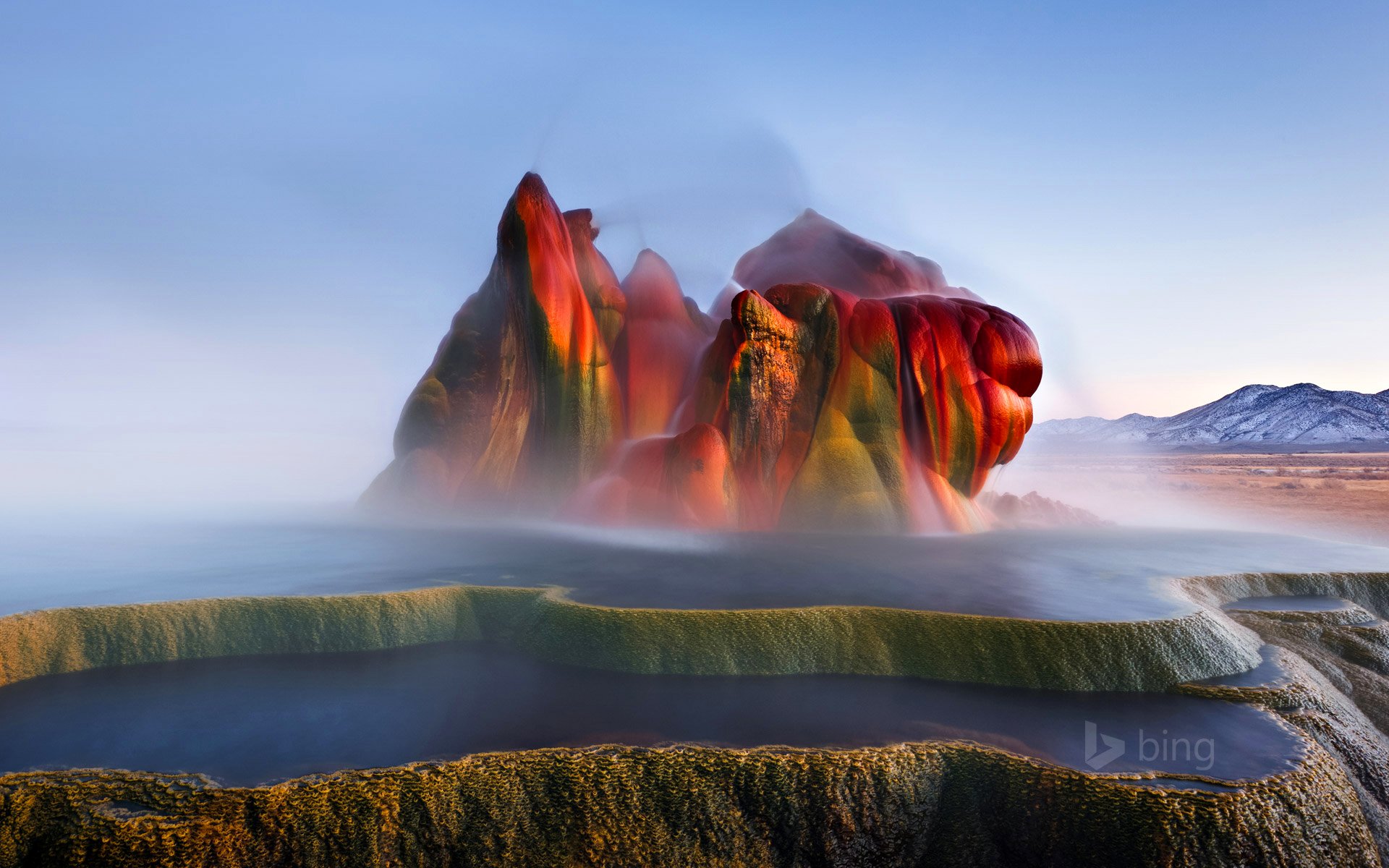 nevada usa fliegen fliegen geysir geysir künstlich himmel berge spritzer