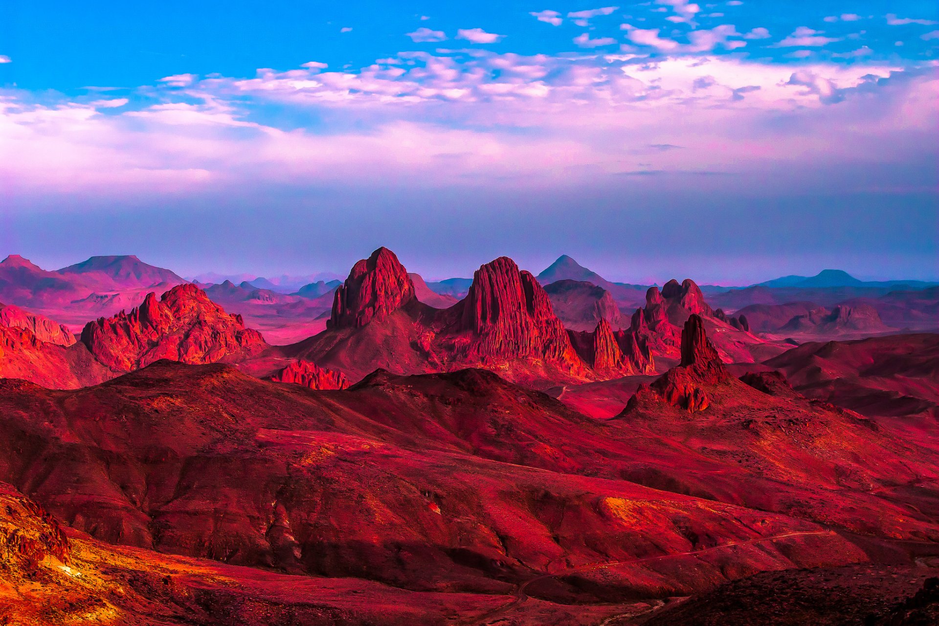 sahara algeria africa montagne sabbia rocce deserto