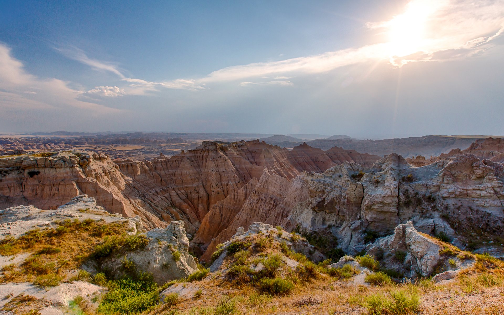 dakota południowa badlands kanion natura klify