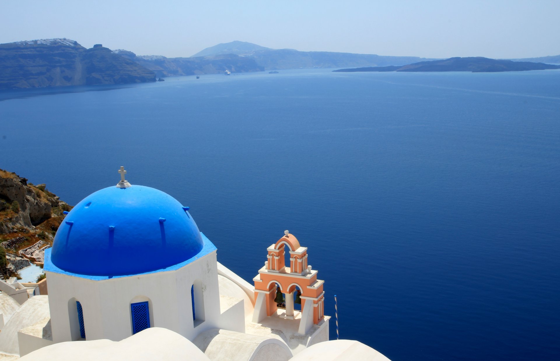 greece oia island sea church