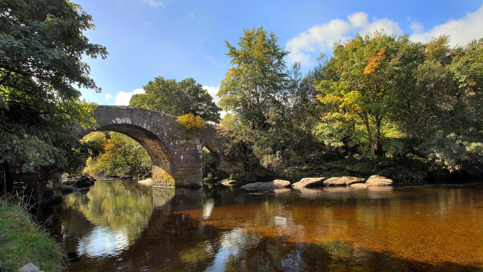 rivière pont paysage