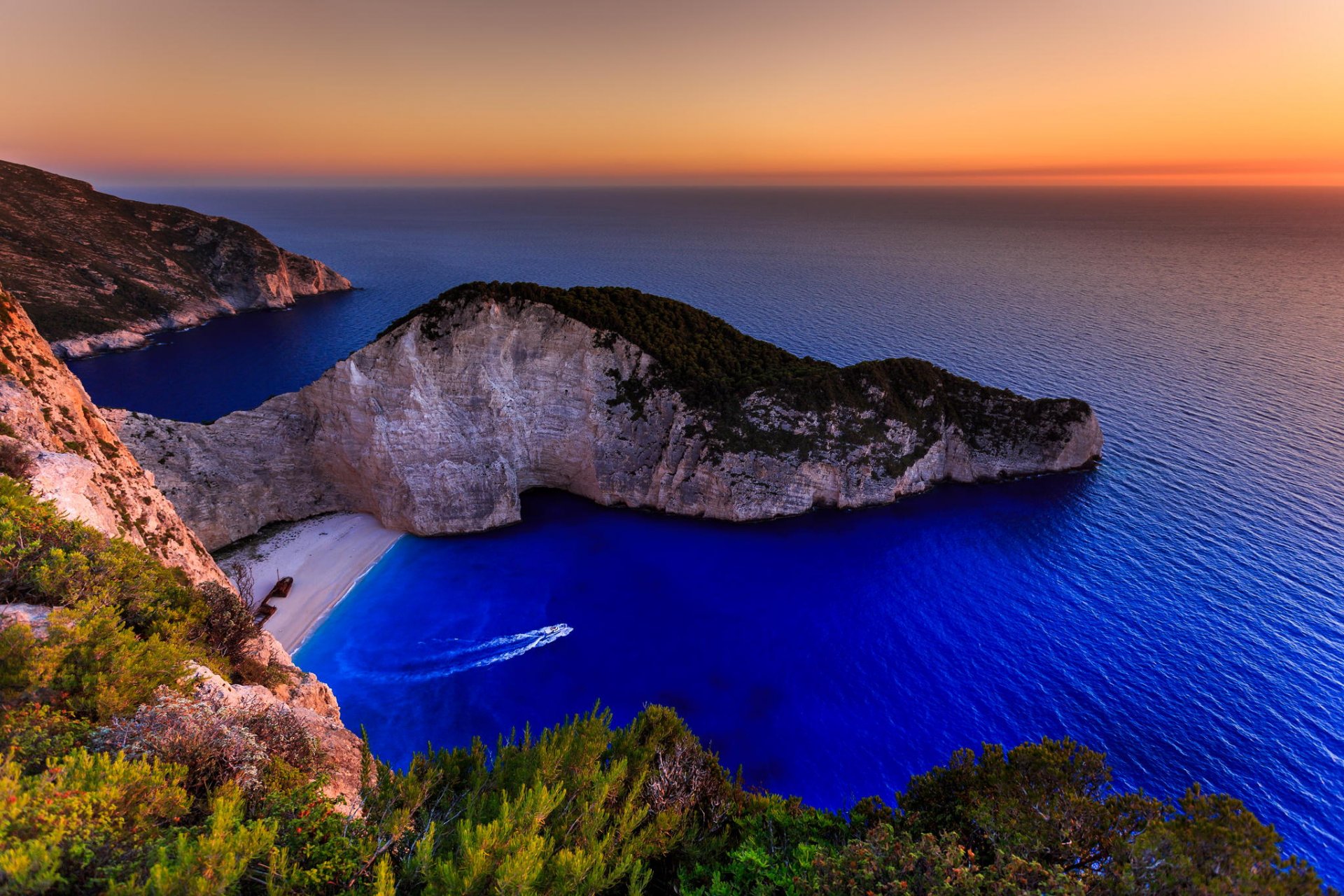 ionische inseln griechenland navagio meer strand insel