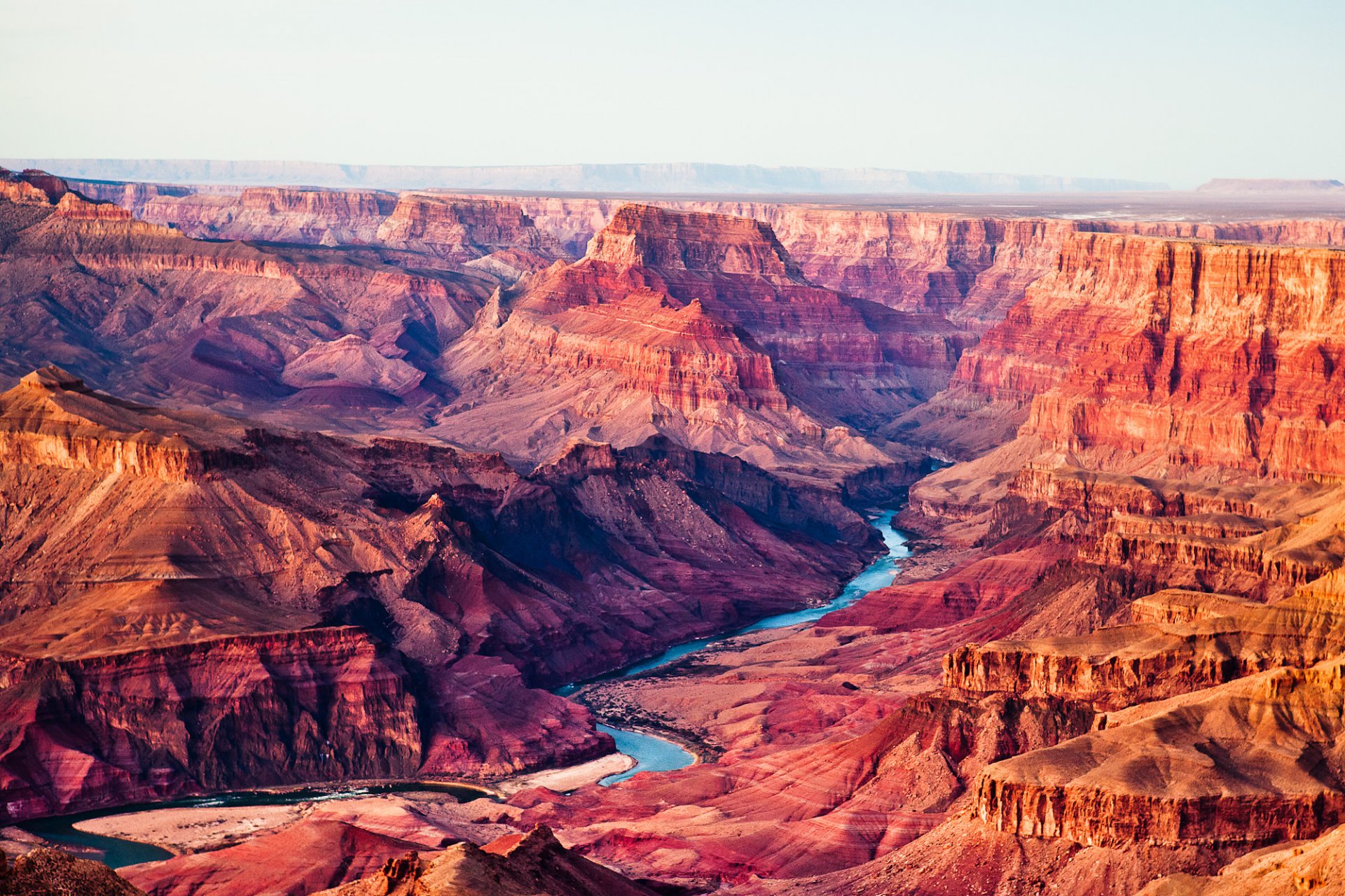 wielki kanion arizona usa niebo rzeka kanion góry