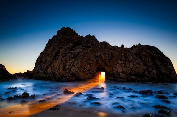 Spiaggia californiana Pfeiffer Ocean