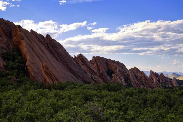 Denver. Vue sur les falaises insolites