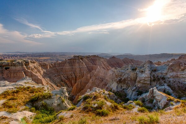 Montañas rocosas en Dakota del sur