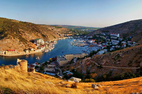 Mountain river of the Crimean city