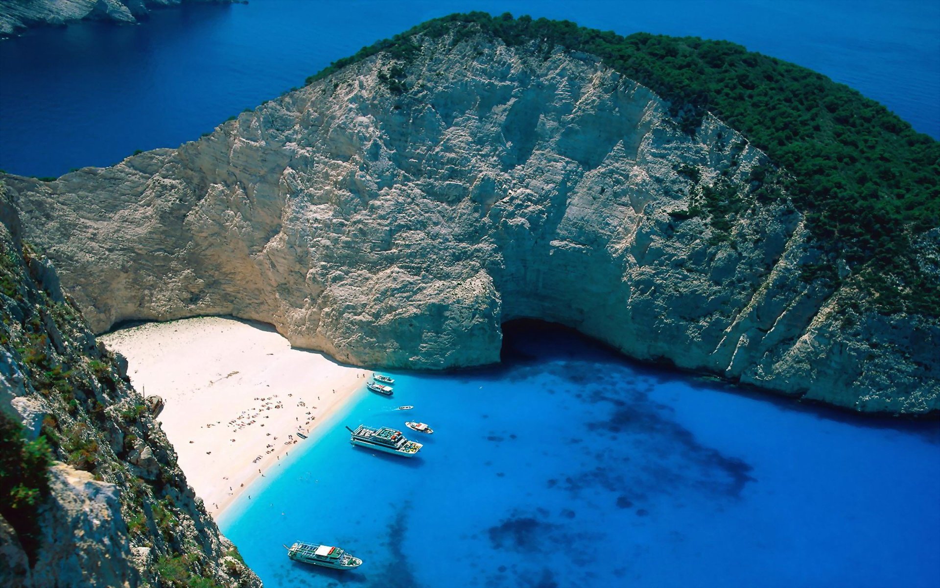 meer bucht bucht boot menschen yacht strand sand felsen