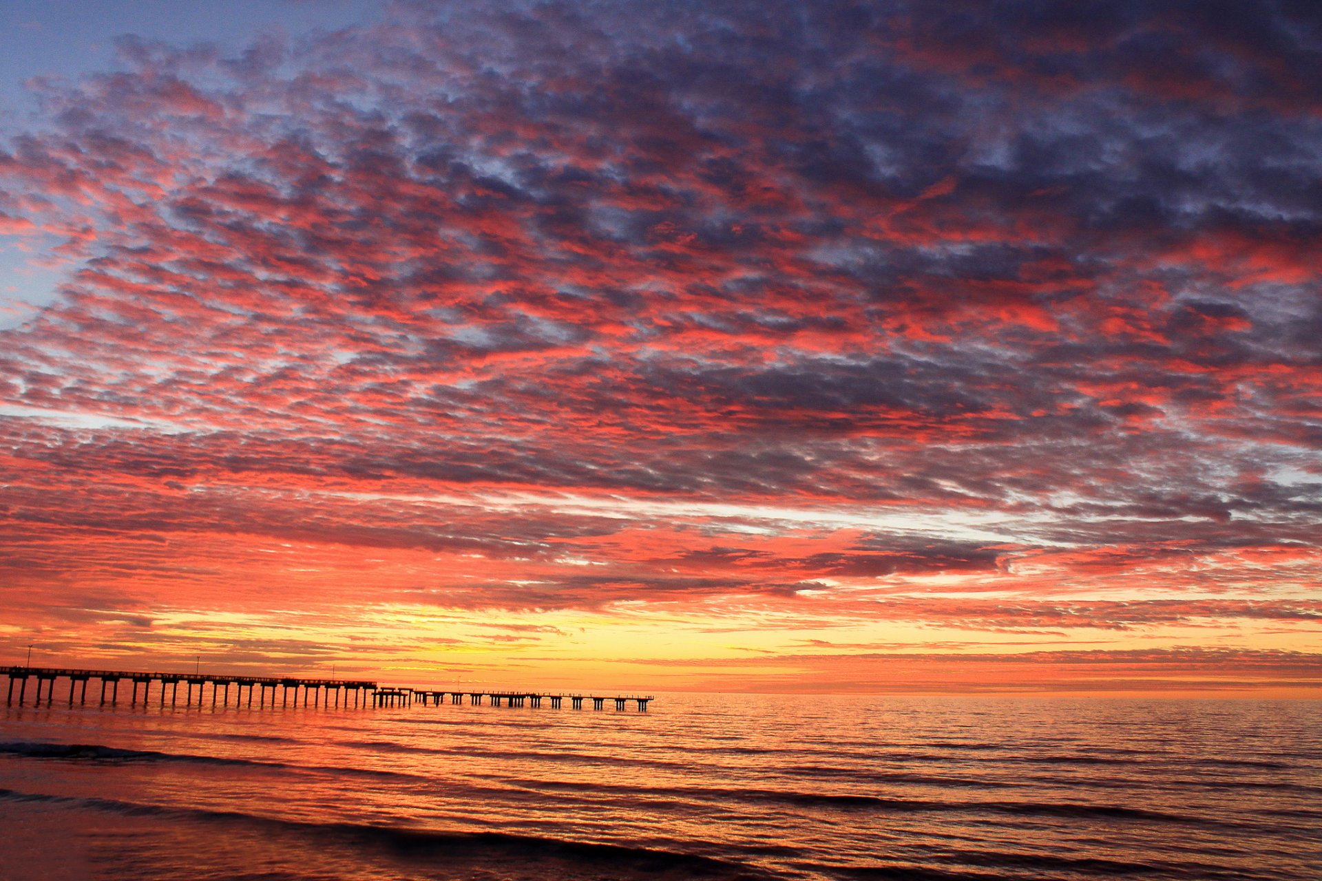 ea beach pier morning dawn dawn