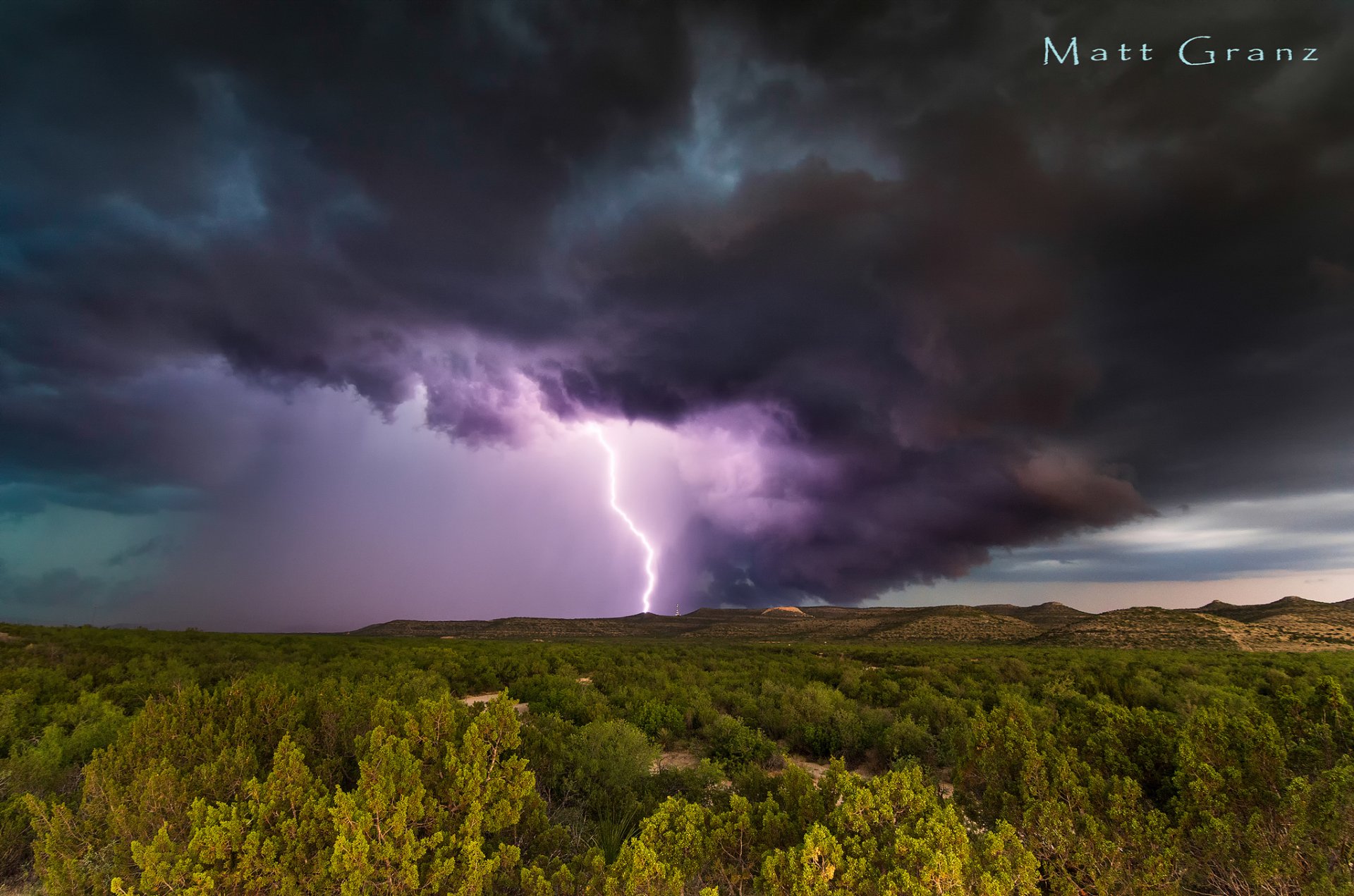 stati uniti sud texas foresta nuvole tempesta