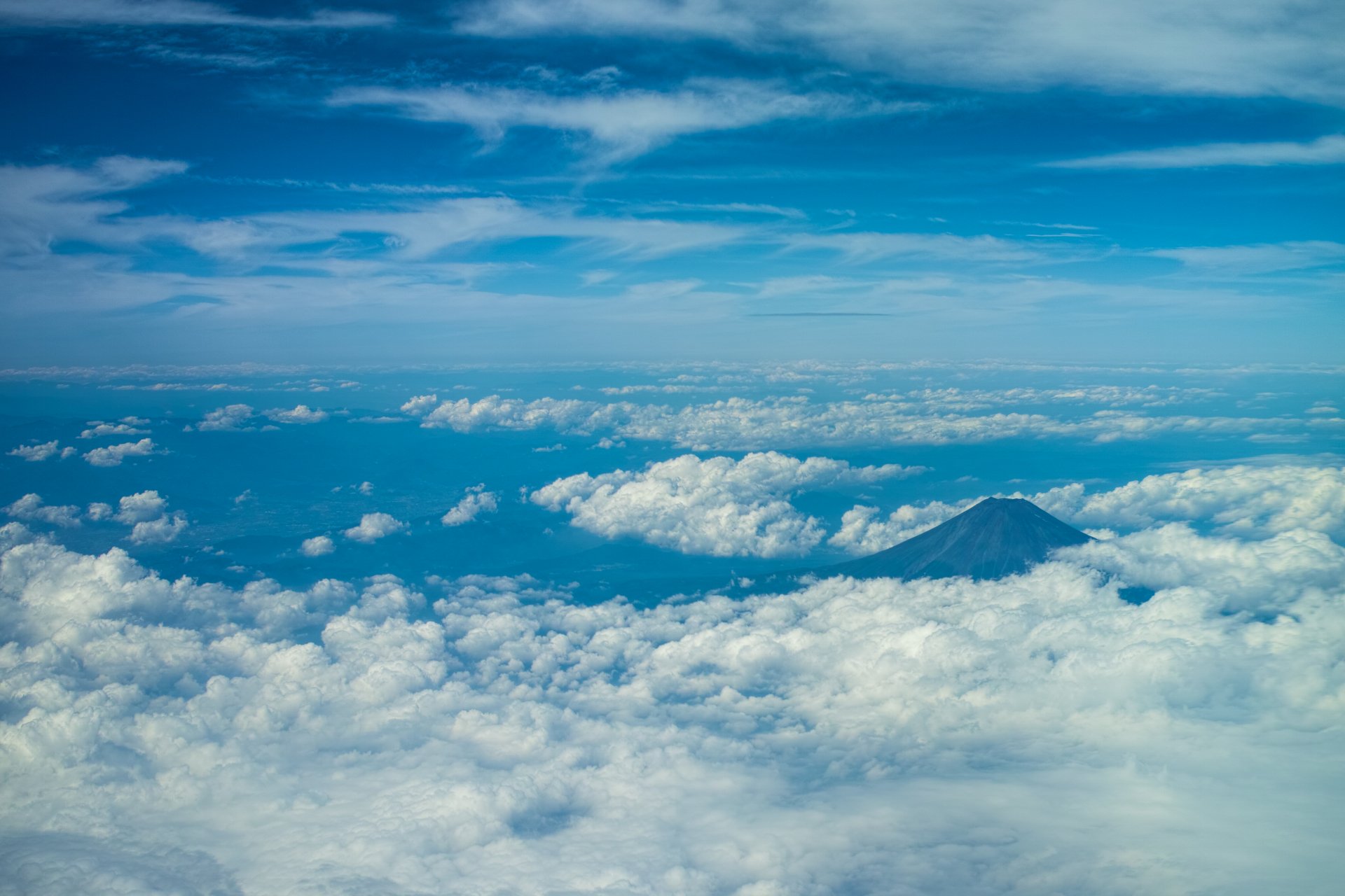 himmel wolken berg fuji okinawa horizont