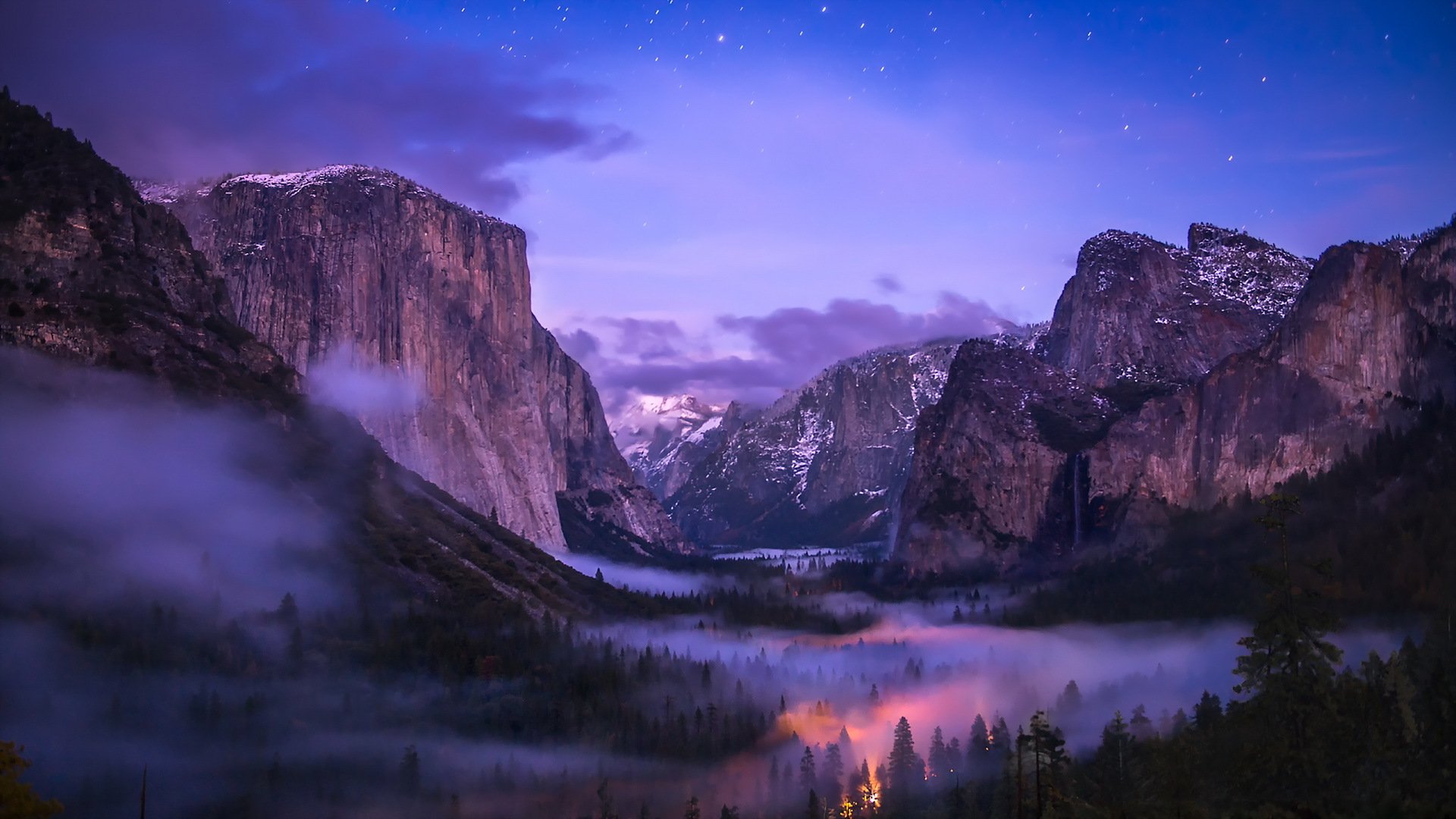 yosemite nationalpark wasserfall tal tunnel