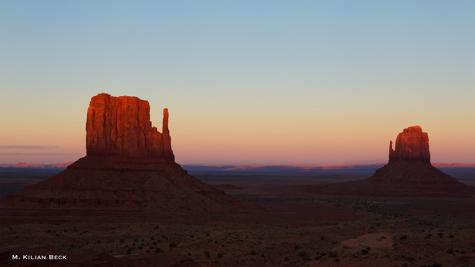 estados unidos arizona valle del monumento rocas cielo luz noche