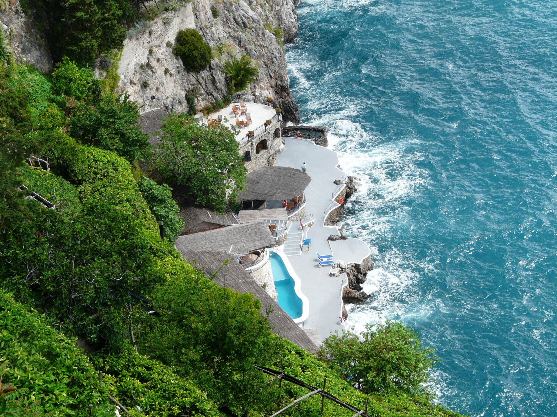 costa italia mare amalfi dall alto natura foto