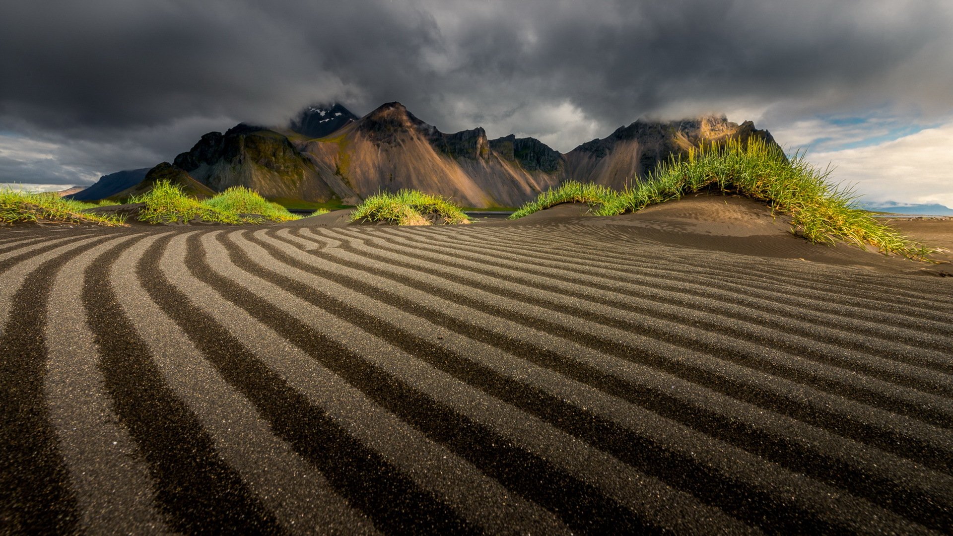 mattina vestrahorn paesaggio