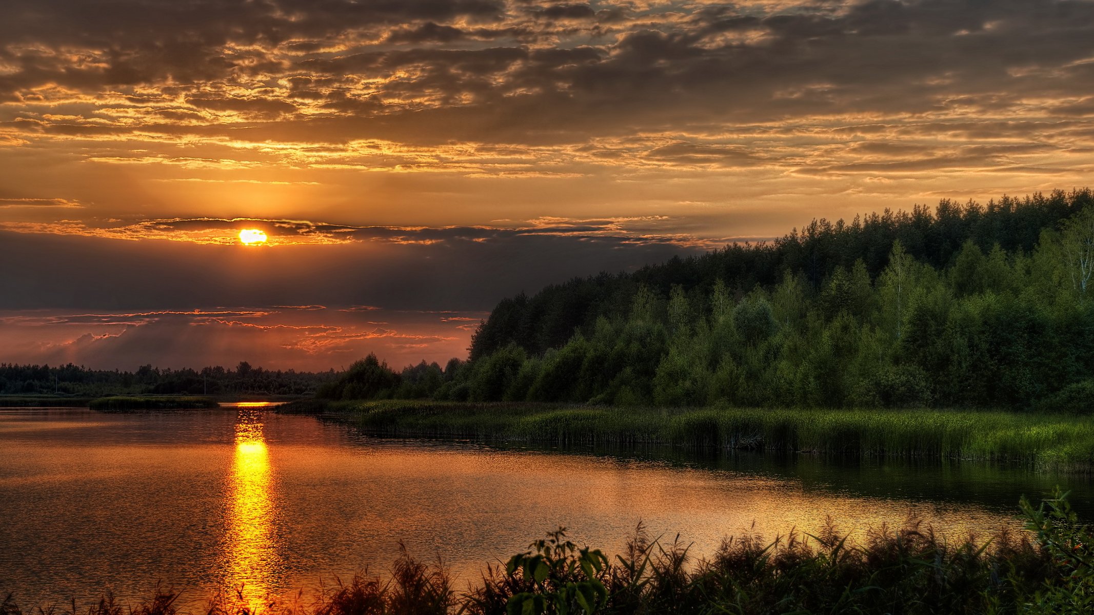 tramonto fiume natura paesaggio