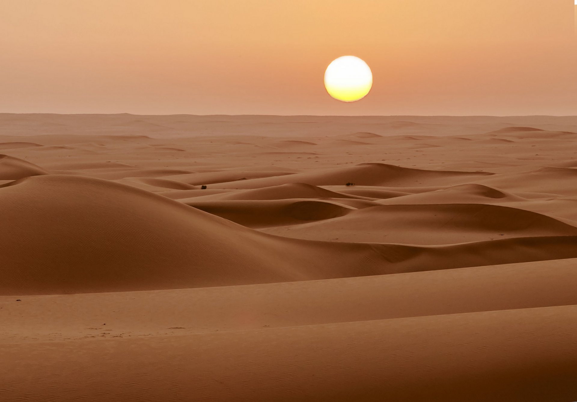 deserto sabbia sole orizzonte