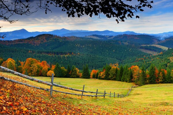 Colorful nature and majestic mountains