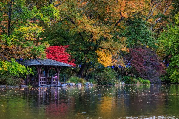 Gazebo dans central Park de New York