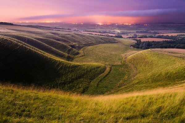 A summer evening in a green valley in England