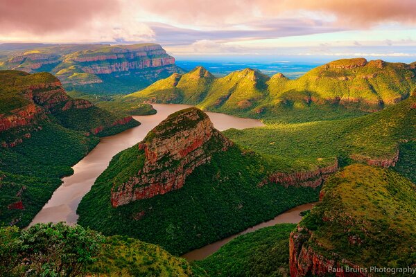 Blyde River and canyons in South Africa