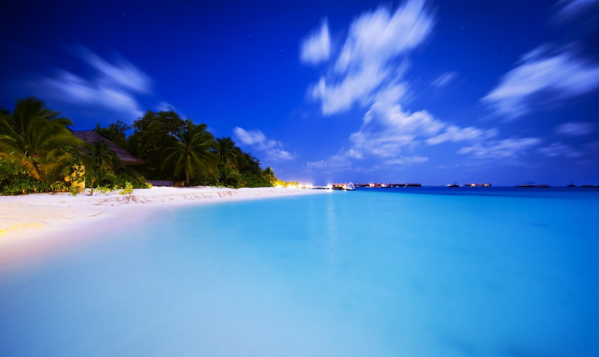 abend palmen strand ozean neotropisch aitutaki flucht