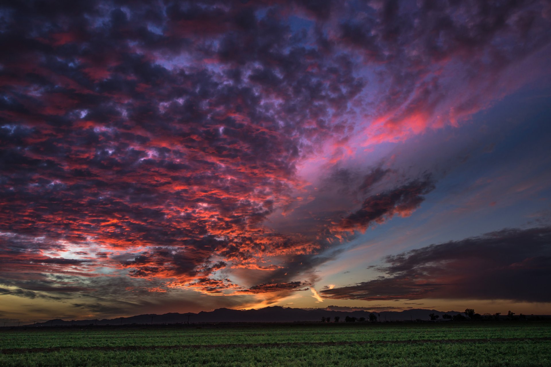 himmel sonnenuntergang abend feld berge