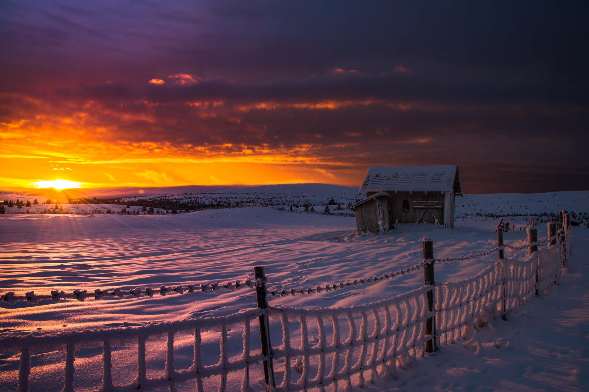 amanecer invierno heladas