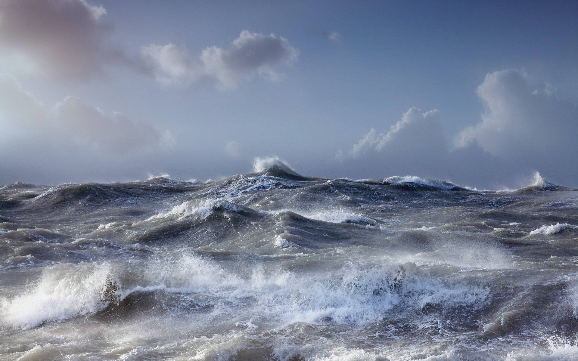 mer vagues ciel paysage