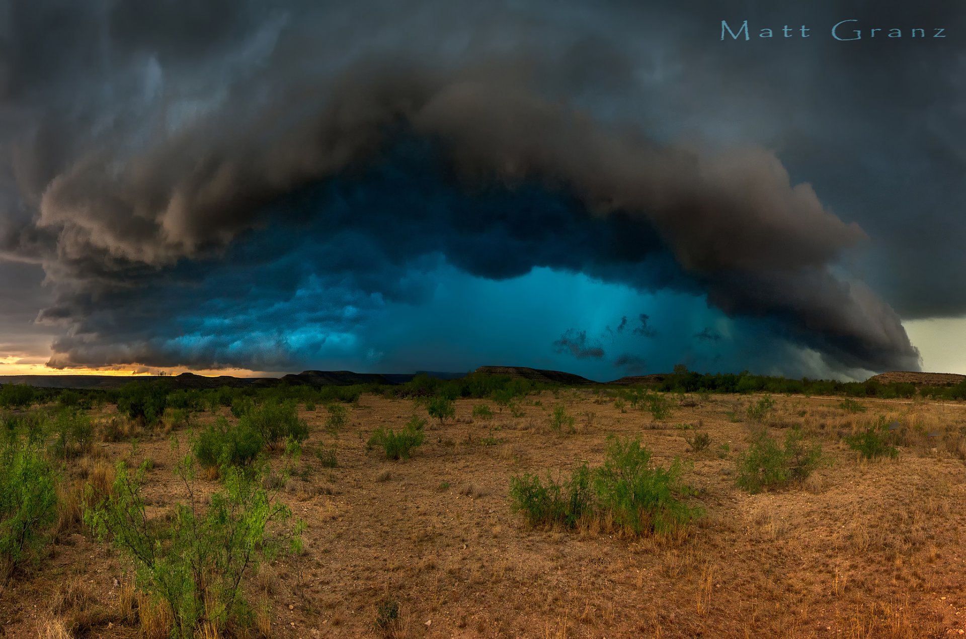 états-unis texas désert nuages tempête