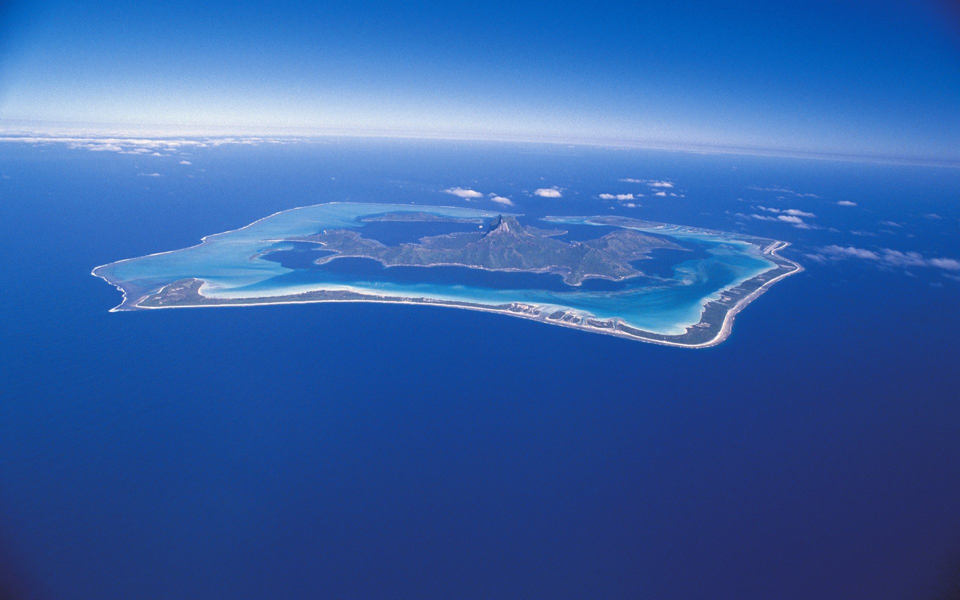 vol ciel mer île horizon montagne fond d écran