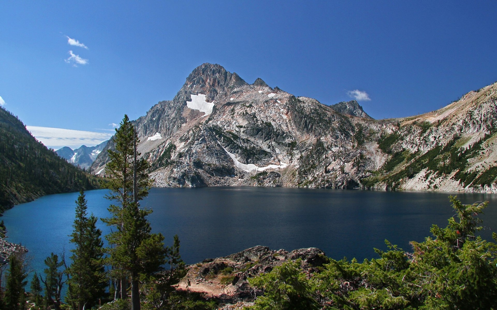 awtooth lake mount regan idaho mountain lake mountain