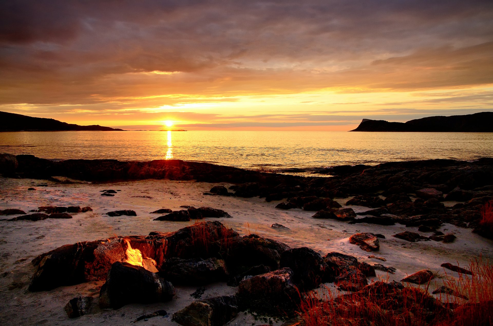 bucht strand schnee winter sonne sonnenuntergang