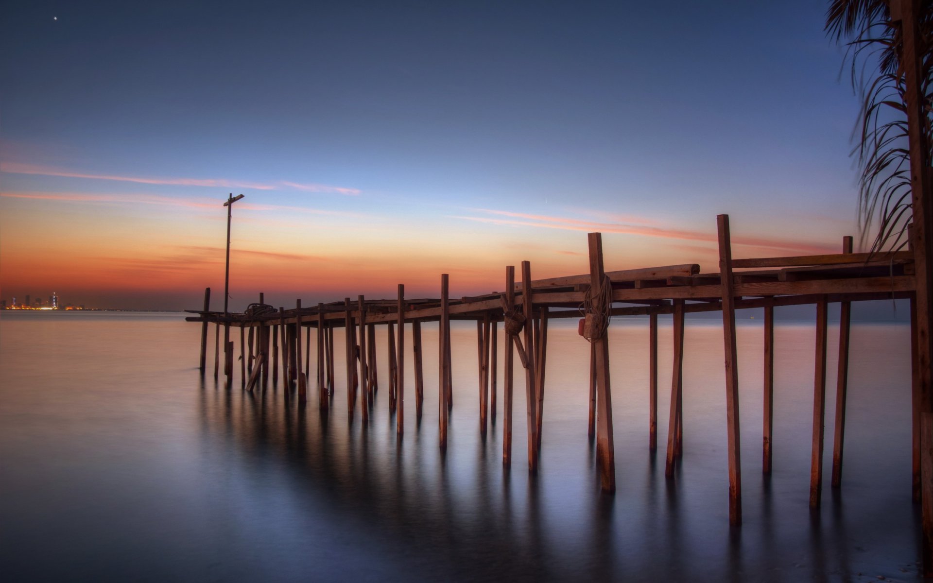 bahrain persischer golf morgendämmerung pier