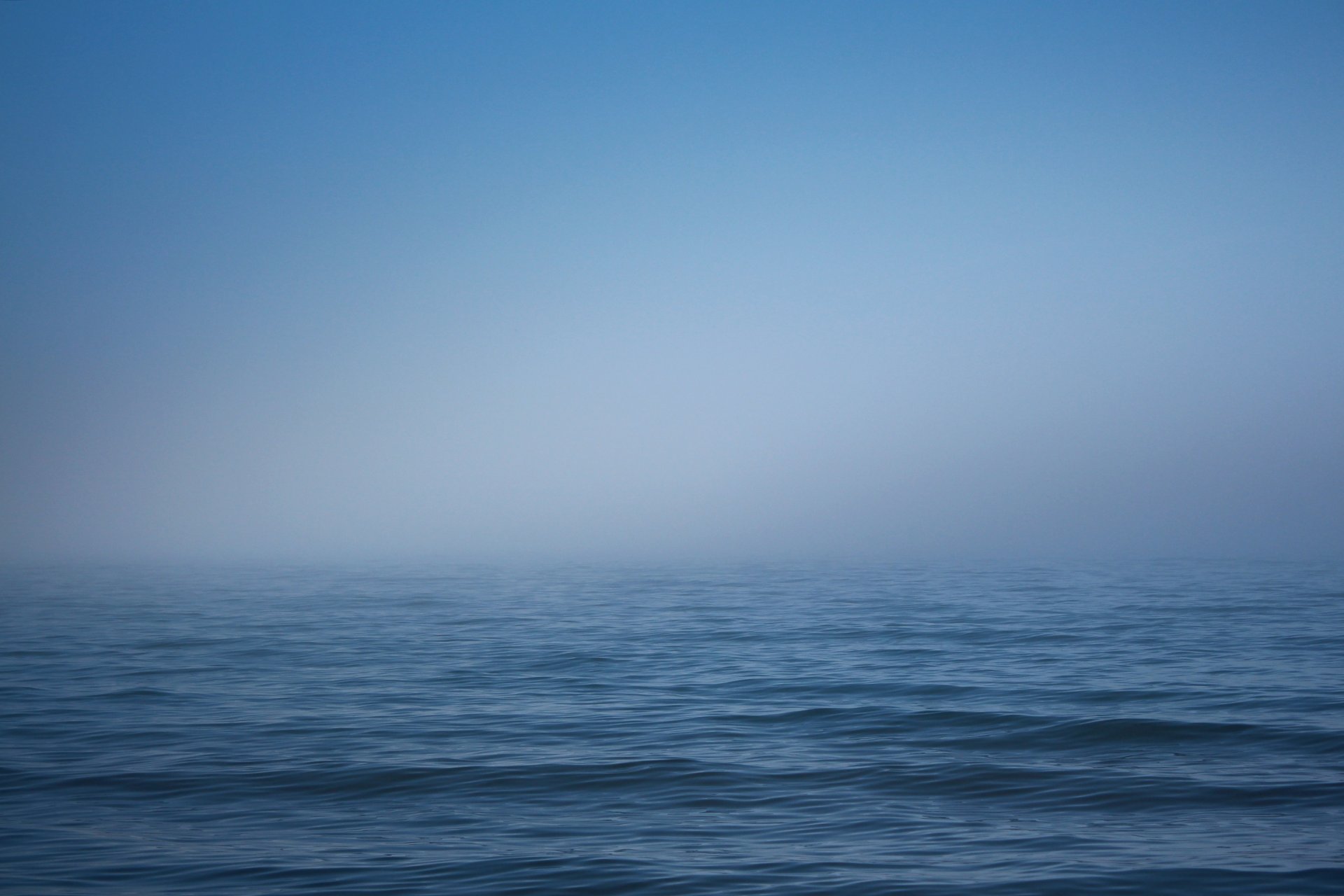 fog sea wave water horizon sky