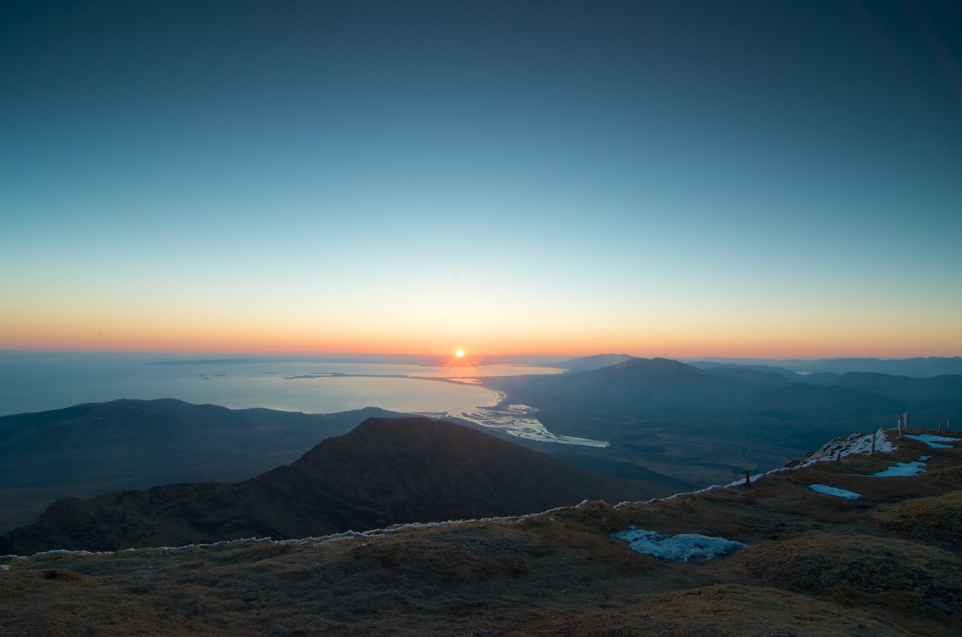 erba cielo sole tramonto orizzonte neve oceano acqua