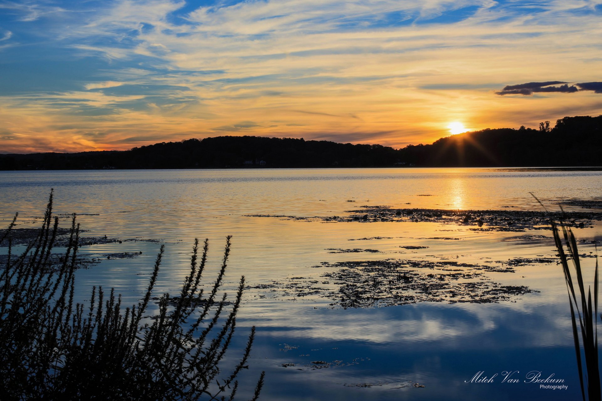 mitch van beekum foresta lago sole tramonto