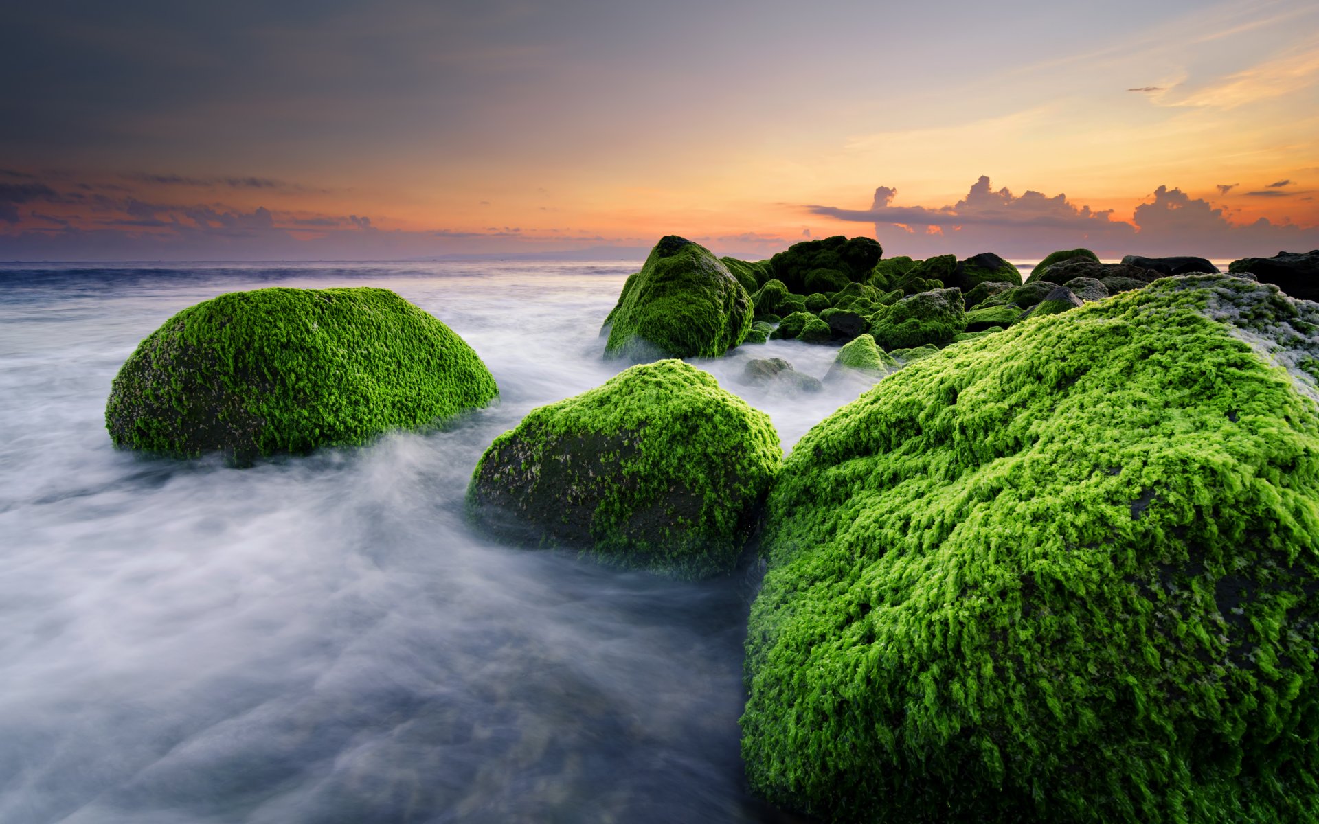 masceti beach ketewel bali indonesia ocean algae stones beach