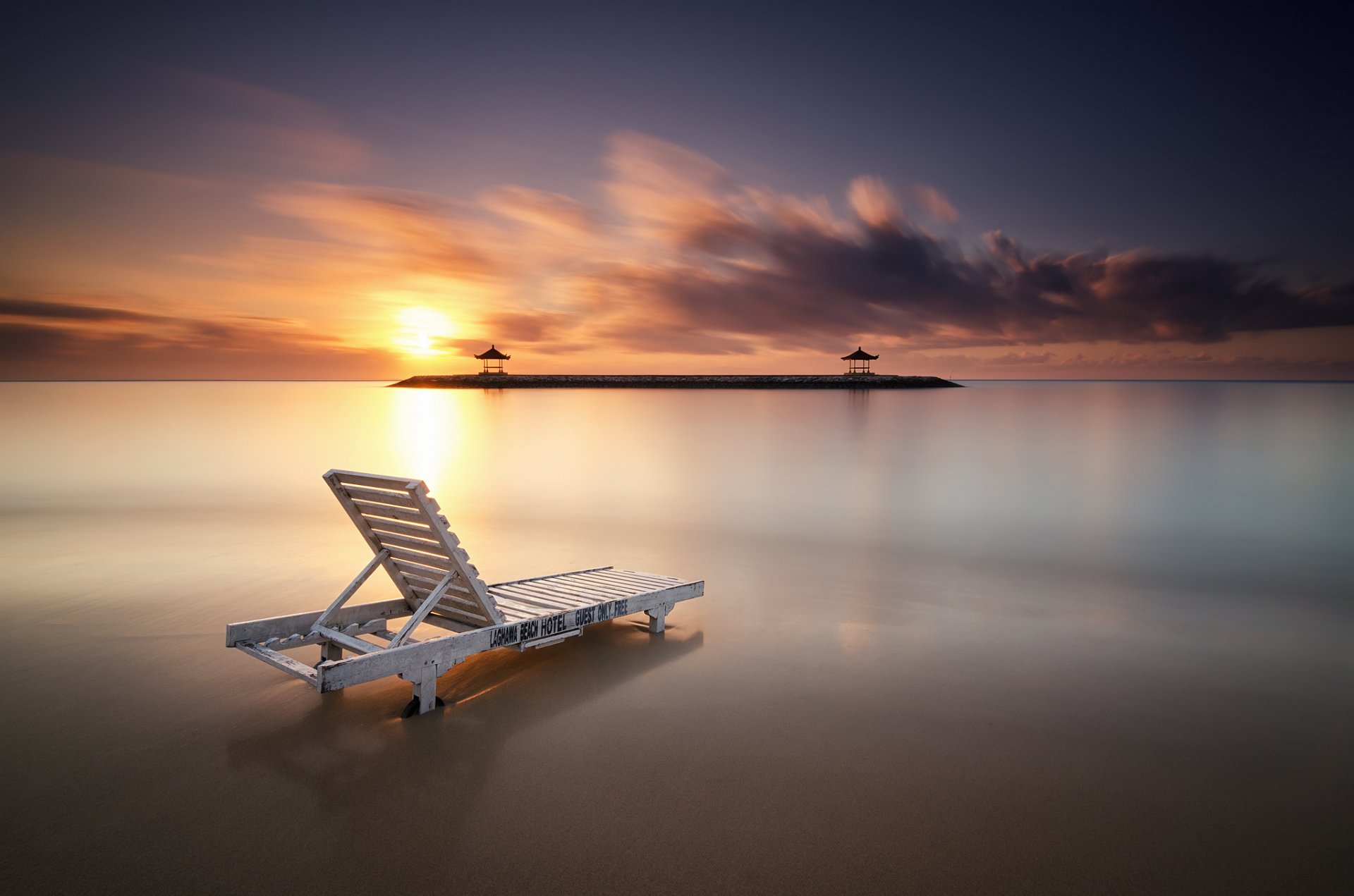 karang beach sanur bali indonesia resort ocean dawn chaise