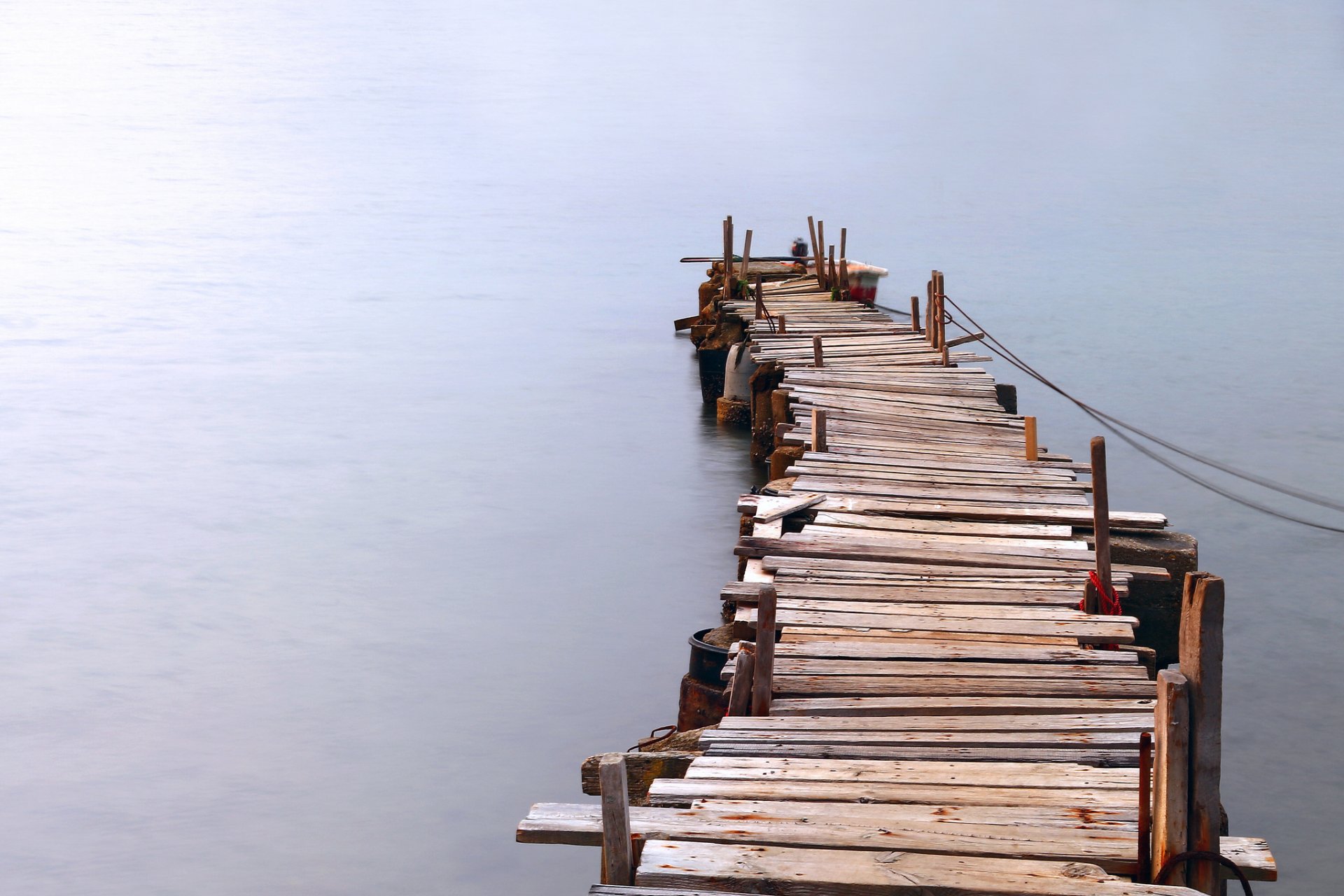 agua muelle madera