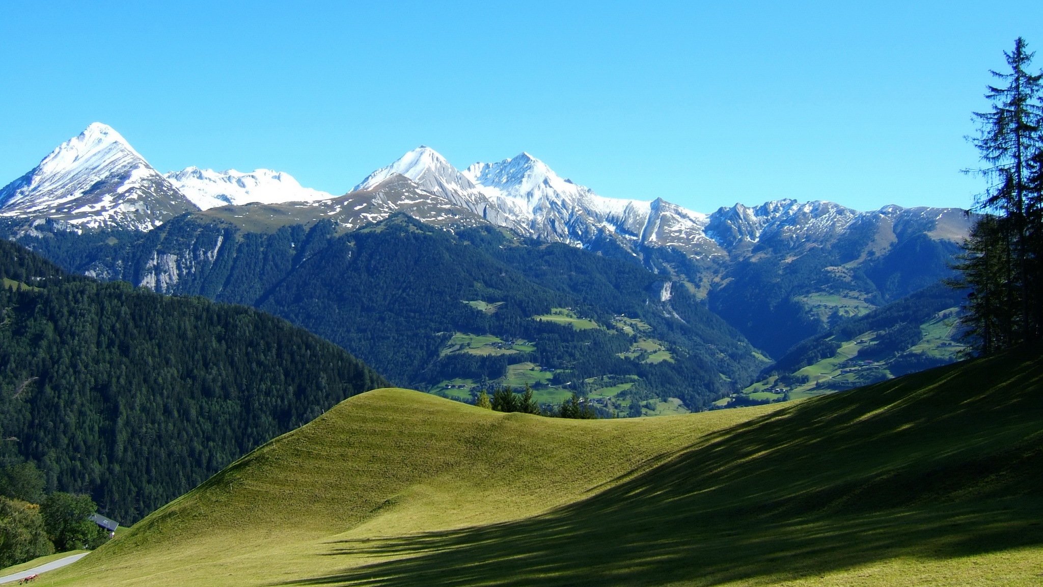 góry austria krajobraz alpy stoki przyroda