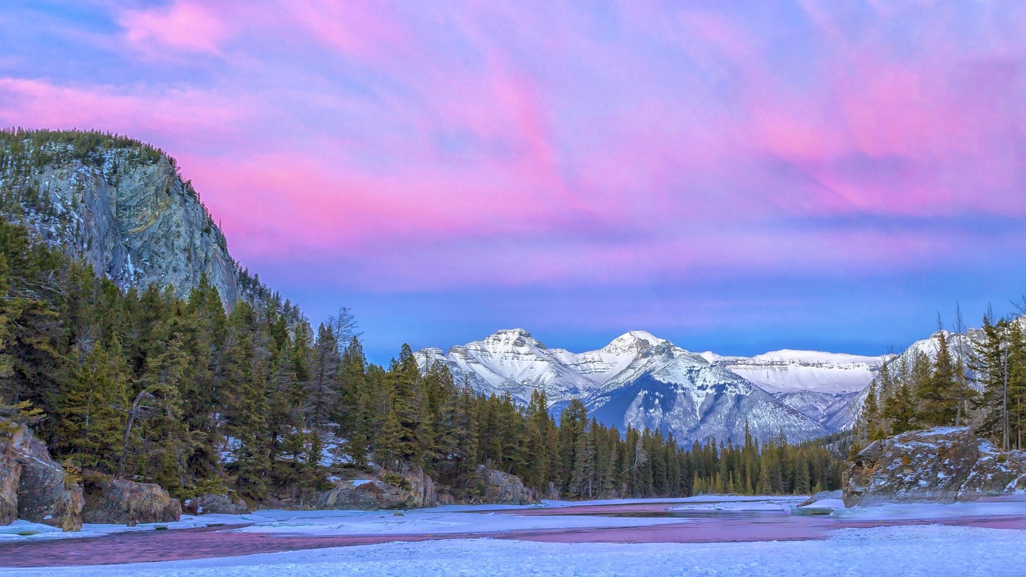 canada national park river mountain