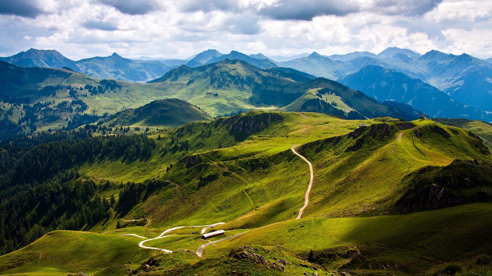 mountain road nature landscape