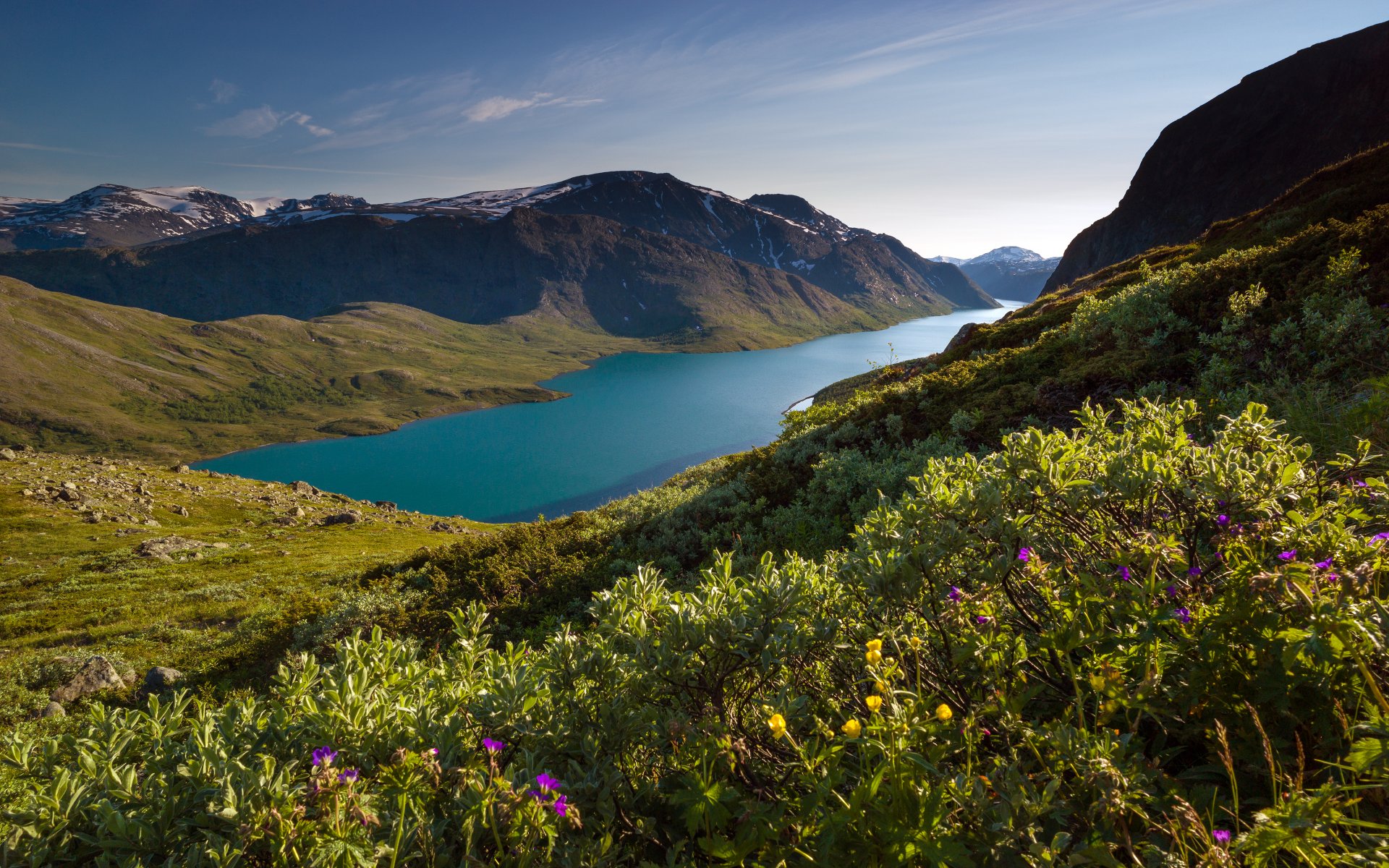 besseggen lac gjende norvège crête de besseggen lac gjende montagnes