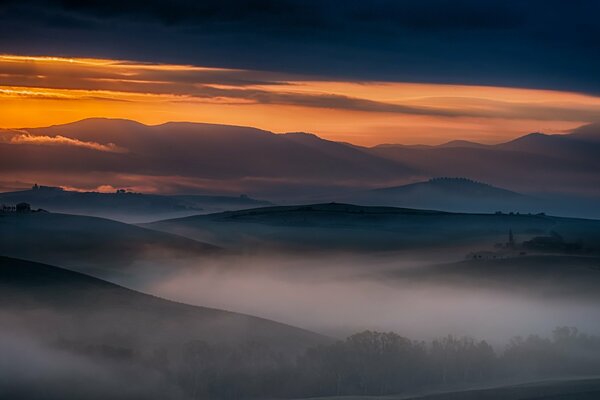 Landscape of San Quirico Tuscany nature