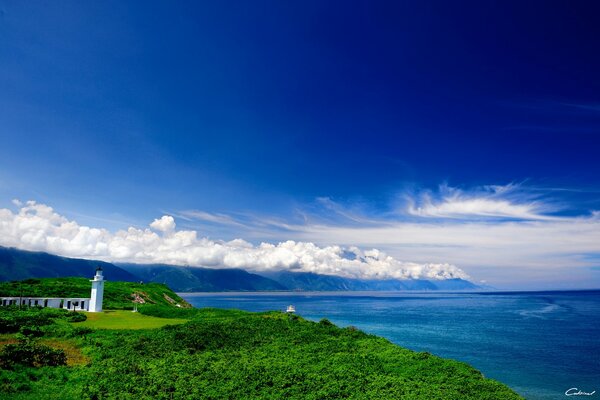 Colorful landscape of the sea and nature