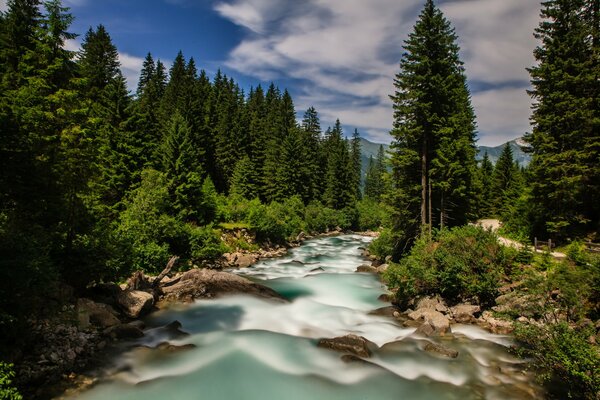 The Kriemler-ahe River. austria alps