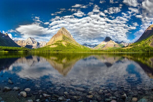 Glacier Mountain National Park und das meerhier ist es so schön zu fotografieren